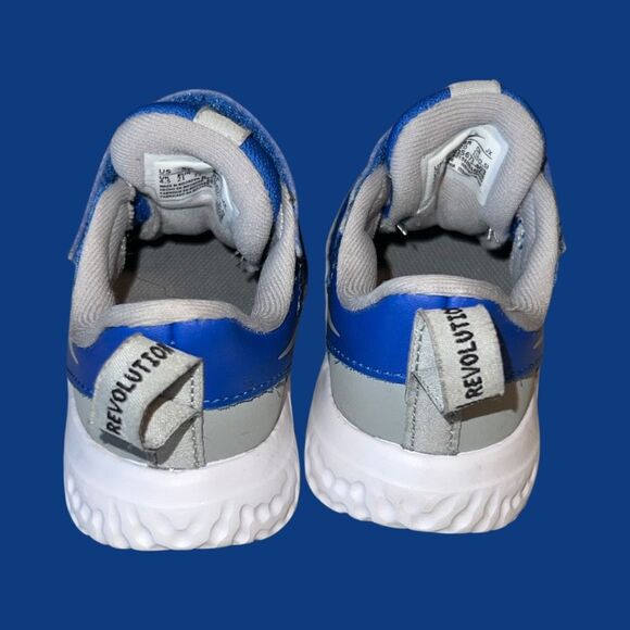 Toddler Blue Nike Revolution 5 Hook N Loop Running Shoes Size 5C - Picture 4 of 7